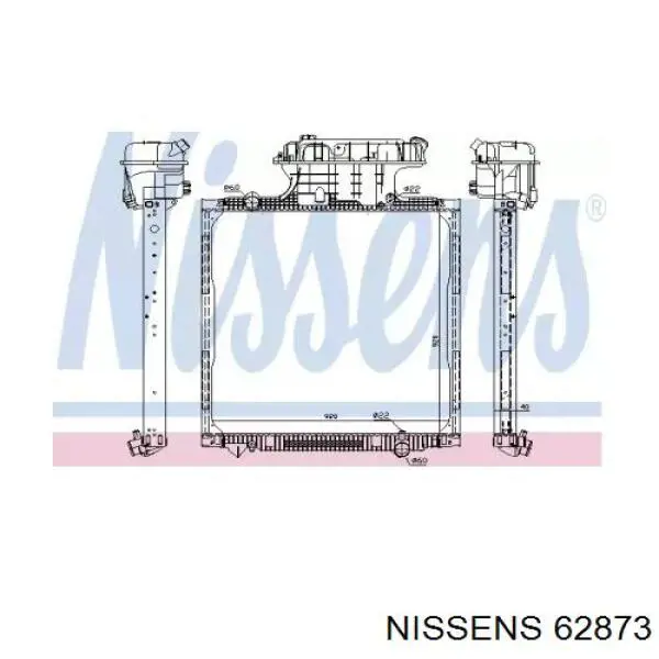 Compre 62873 Nissens Radiador de esfriamento de motor