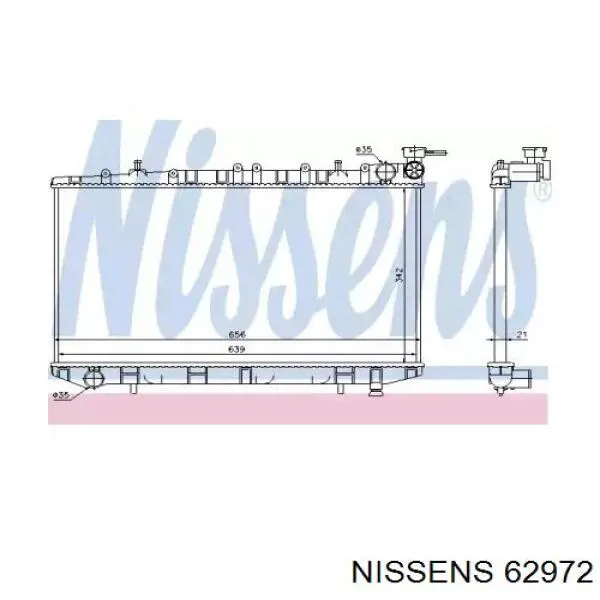 Compre 62972 Nissens Radiador de esfriamento de motor