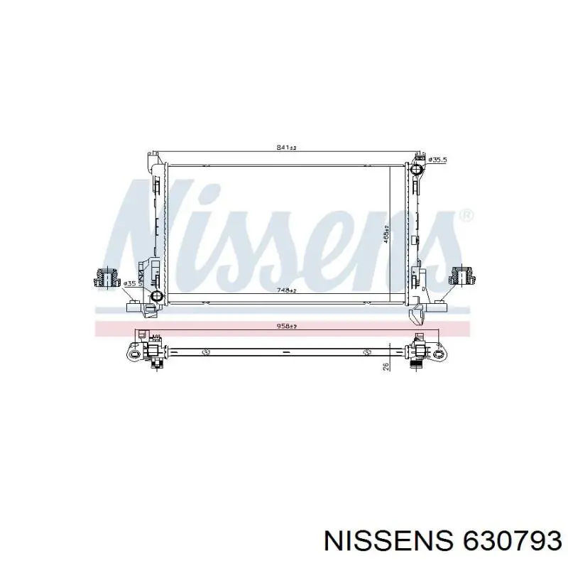 93868887 Opel Radiador de esfriamento de motor