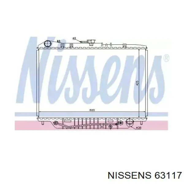 Radiador de esfriamento de motor Honda 8970849240 preço, a partir de 193,64 USD