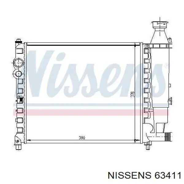 Compre 63411 Nissens Radiador de esfriamento de motor