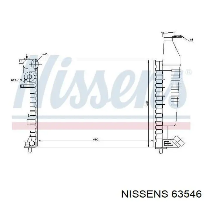 Compre 63546 Nissens Radiador de esfriamento de motor
