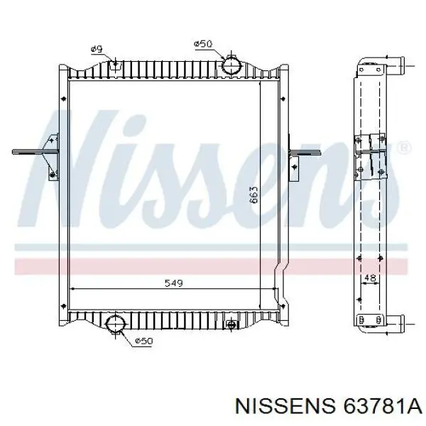 63781A Nissens Radiador de esfriamento de motor