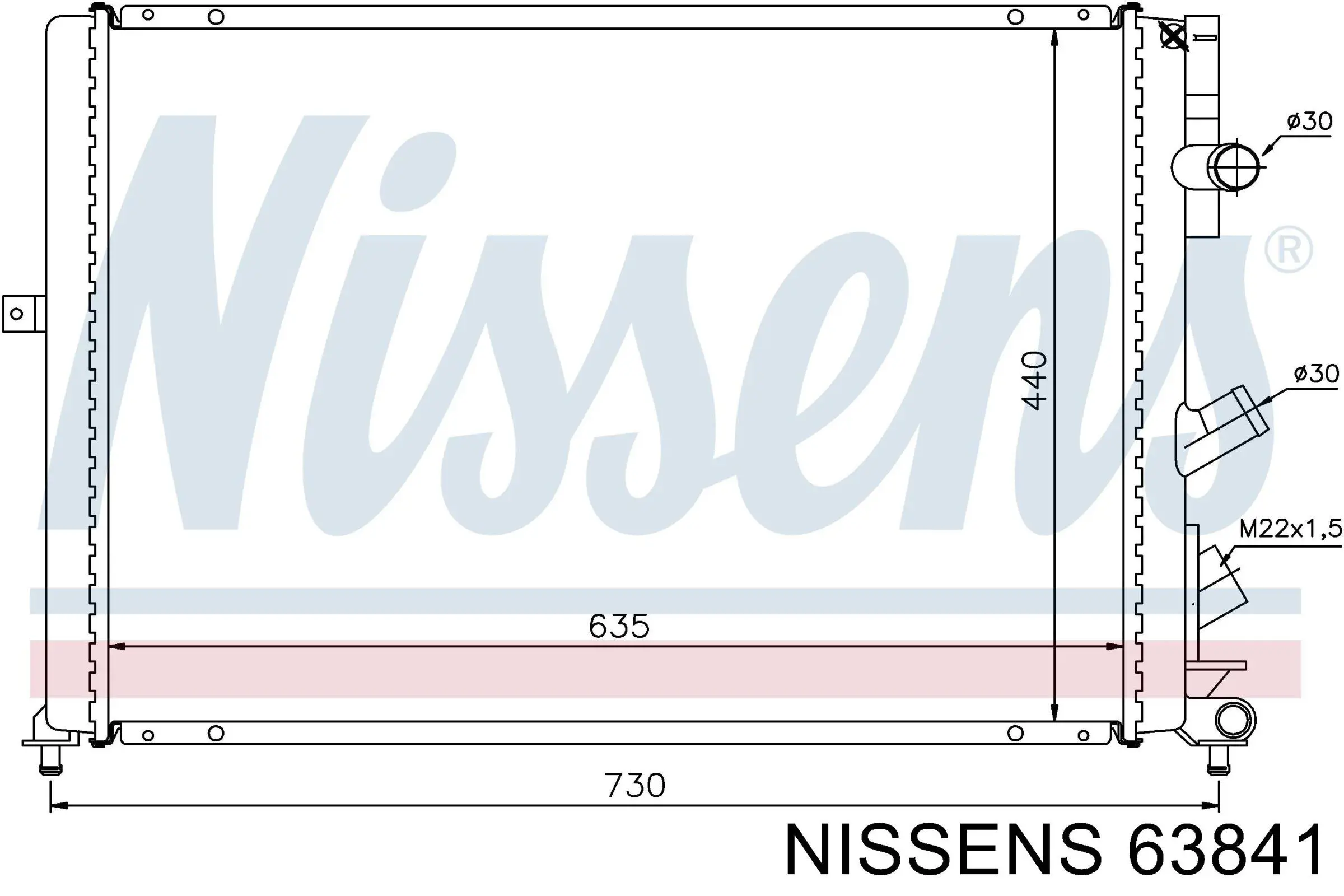 Compre 63841 Nissens Radiador de esfriamento de motor