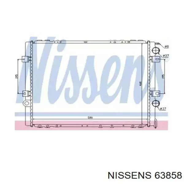Radiador de esfriamento de motor Nissens 63858 preço, a partir de 209,63 USD