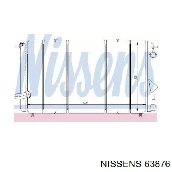 Compre 63876 Nissens Radiador de esfriamento de motor