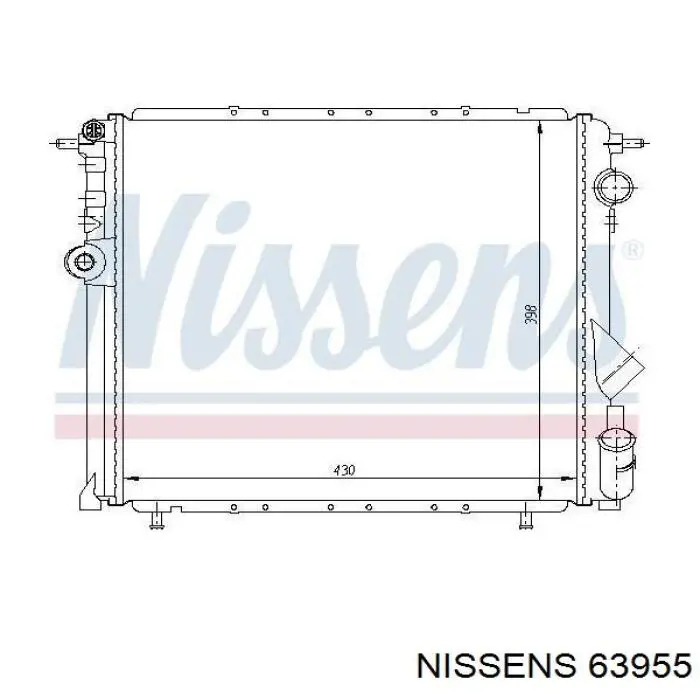 Compre 63955 Nissens Radiador de esfriamento de motor
