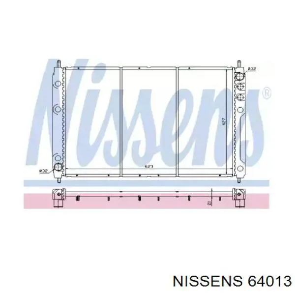 64013 Nissens Radiador de esfriamento de motor