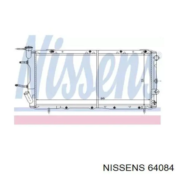 Radiador de esfriamento de motor 64084 Nissens