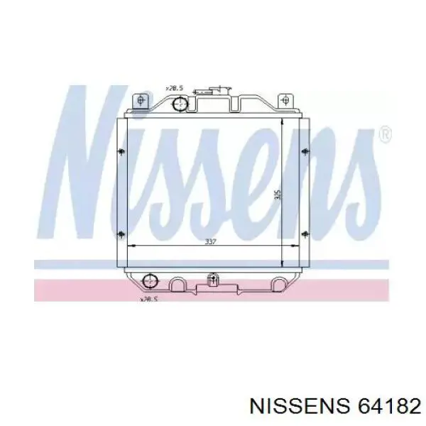 Compre 64182 Nissens Radiador de esfriamento de motor