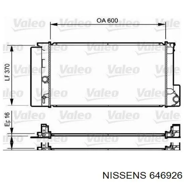 Radiador de esfriamento de motor Nissens 646926 preço, a partir de 116,32 USD
