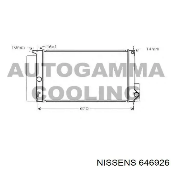 Compre 646926 Nissens Radiador de esfriamento de motor