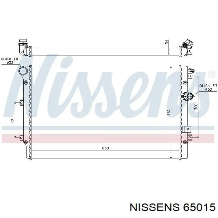 Radiador de esfriamento de motor Nissens 65015 preço, a partir de 120,48 USD