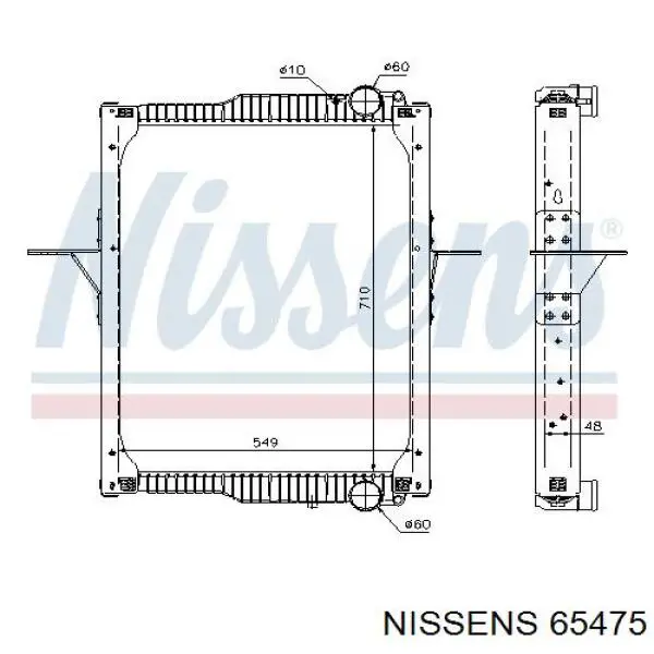 Radiador de esfriamento de motor Nissens 65475 preço, a partir de 459,51 USD