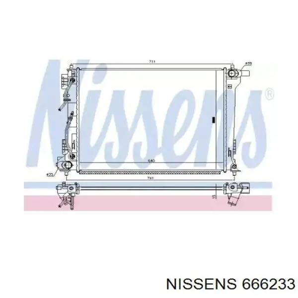 Radiador de esfriamento de motor 25310D3550 Hyundai/Kia