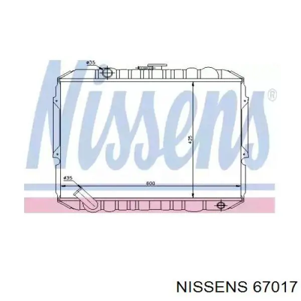 Compre 67017 Nissens Radiador de esfriamento de motor