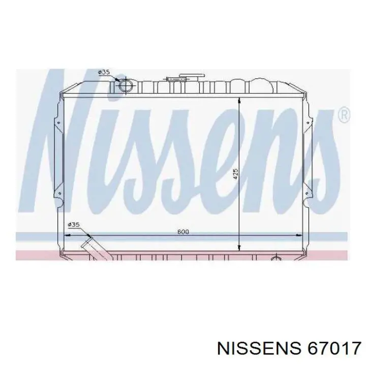 Radiador de esfriamento de motor 67017 Nissens