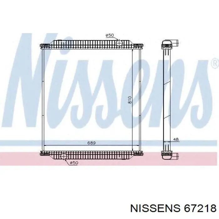 Compre 67218 Nissens Radiador de esfriamento de motor