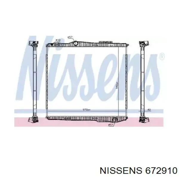 Radiador de esfriamento de motor Nissens 672910 preço, a partir de 556,17 USD