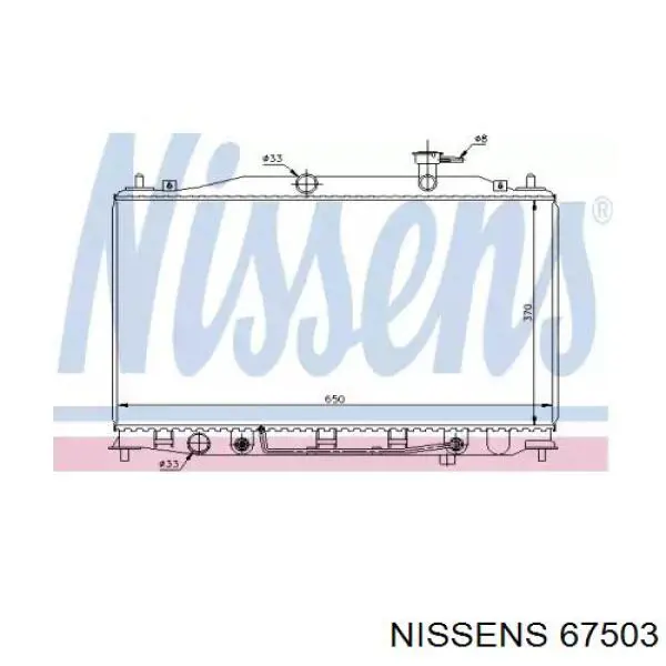 Radiador de esfriamento de motor Nissens 67503 preço, a partir de 131,62 USD