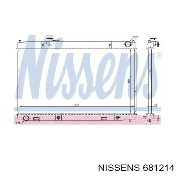 Radiador de esfriamento de motor Nissan/Infiniti 21460EG200 preço, a partir de 185,40 USD