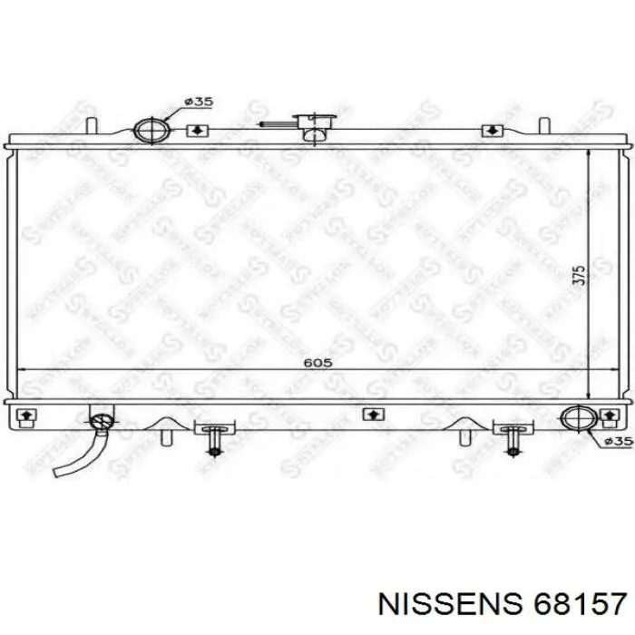 68157 Nissens Radiador de esfriamento de motor