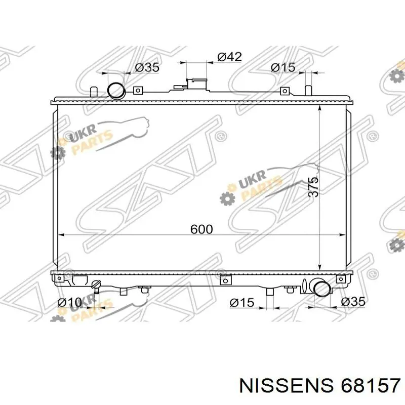 Compre 68157 Nissens Radiador de esfriamento de motor