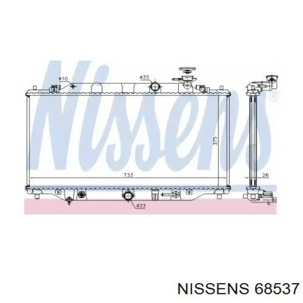 Radiador de esfriamento de motor Denso DRM44044 preço, a partir de 276,77 USD