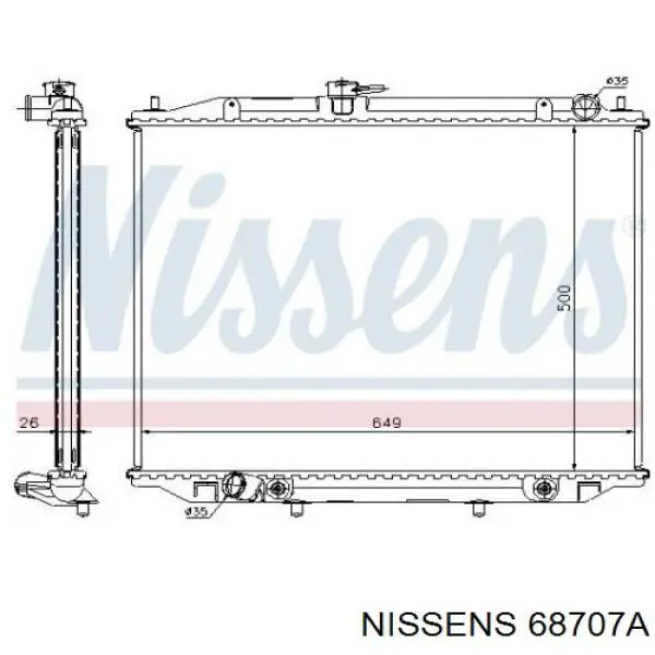 214102X800 Nissan/Infiniti Radiador de esfriamento de motor