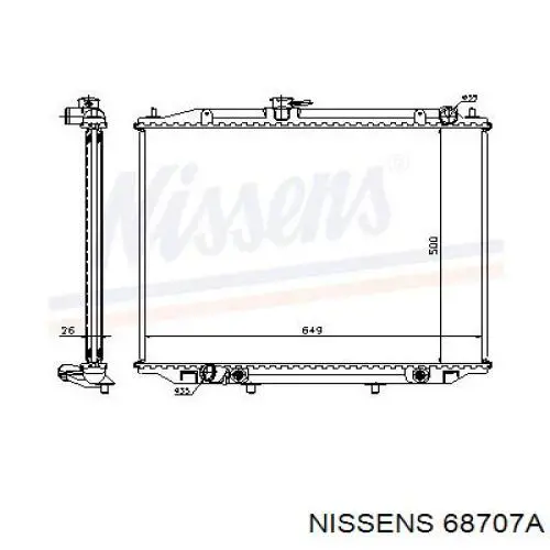 Radiador de esfriamento de motor Nissan/Infiniti 214102X800 preço, a partir de 413,24 USD