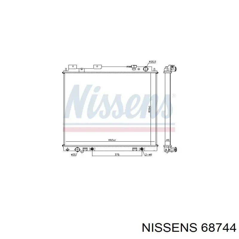 Radiador de esfriamento de motor Nissan/Infiniti 214605X20A preço, a partir de 307,22 USD