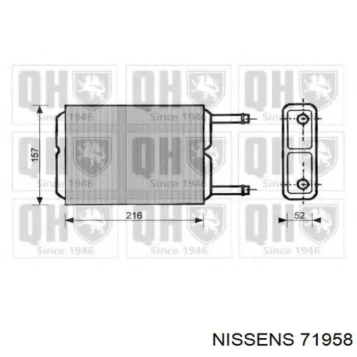 Compre 71958 Nissens Radiador de forno (de aquecedor)