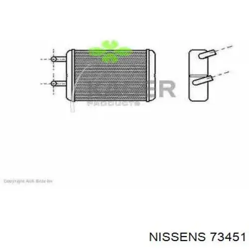 Radiador de forno (de aquecedor) Nissens 73451 preço, a partir de 31,97 USD