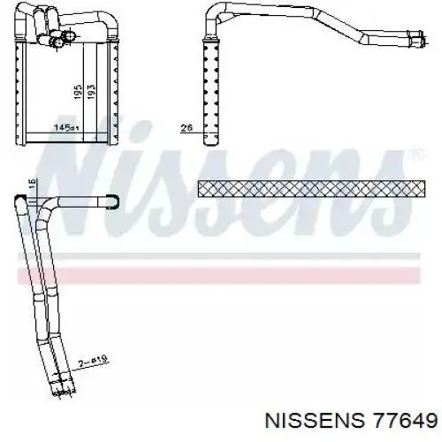 971384P000 Hyundai/Kia Radiador de forno (de aquecedor)