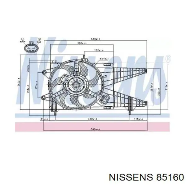 Compre 47963 NRF Difusor do radiador de esfriamento, montado com motor e roda de aletas