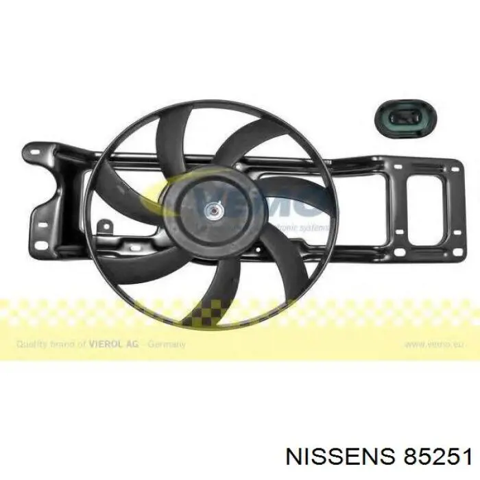 Ventilador elétrico de esfriamento montado (motor + roda de aletas) 85251 Nissens