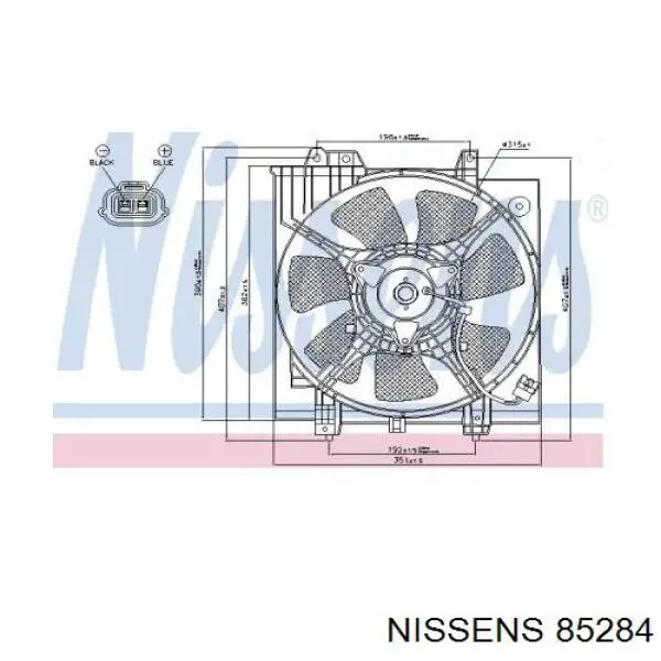 Ventilador elétrico de esfriamento montado (motor + roda de aletas) para Subaru Impreza II GD