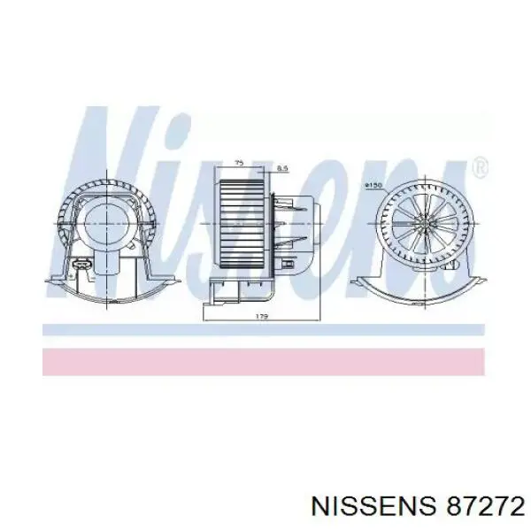 7E2819021A VAG Motor de ventilador de forno (de aquecedor de salão)