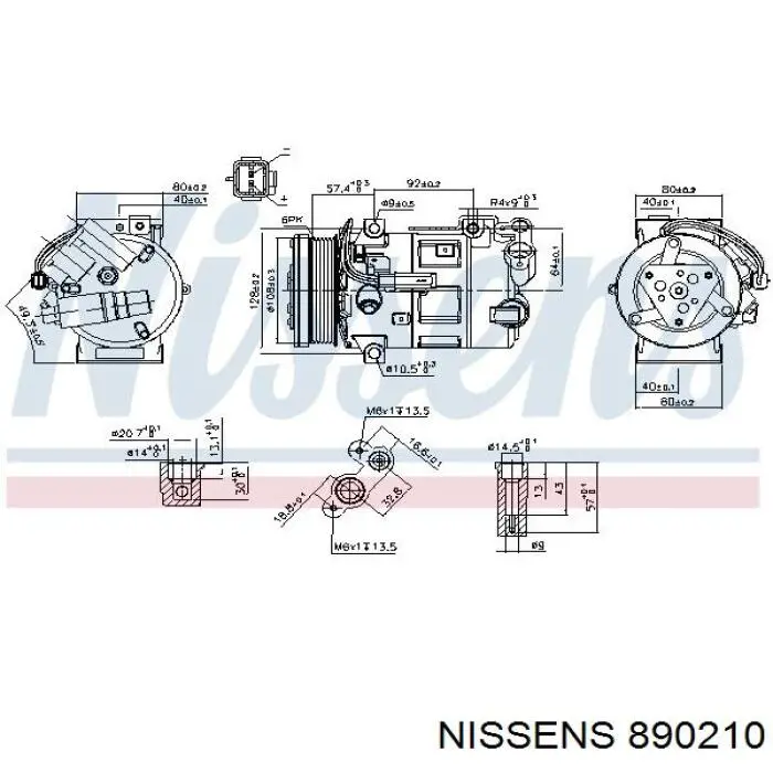 Compre 890210 Nissens Compressor de aparelho de ar condicionado
