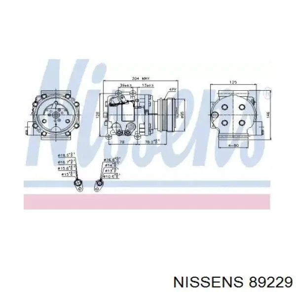 Compressor de aparelho de ar condicionado 240356 Cargo
