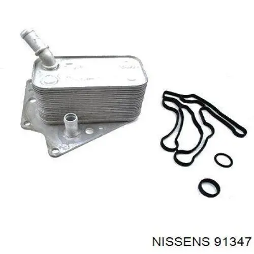 91347 Nissens Radiador de óleo (frigorífico), debaixo de filtro