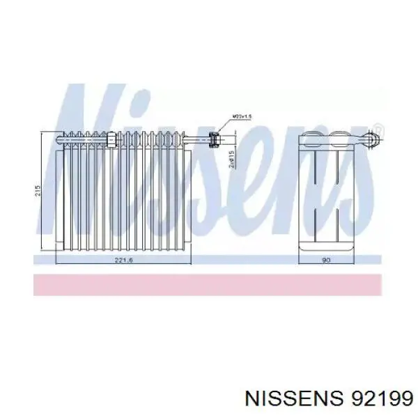 Vaporizador de aparelho de ar condicionado Nissens 92199 preço, a partir de 130,15 USD