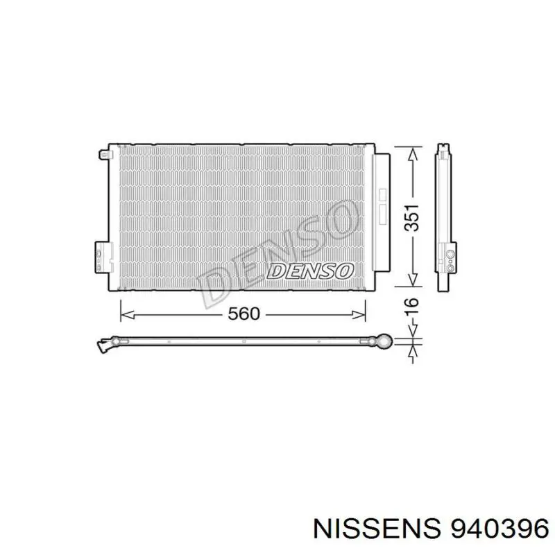 Radiador de aparelho de ar condicionado 52102802 Fiat/Alfa/Lancia