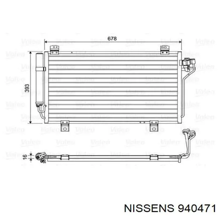 Radiador de aparelho de ar condicionado Mazda GHP961480B
