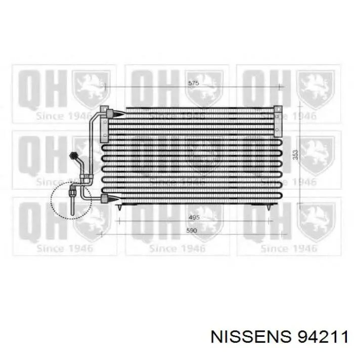 Compre 94211 Nissens Radiador de aparelho de ar condicionado
