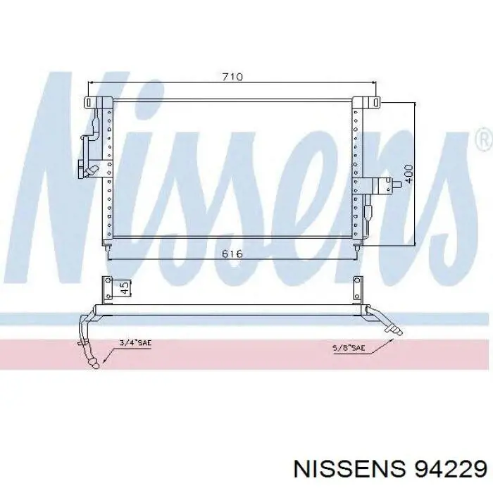 94229 Nissens Radiador de aparelho de ar condicionado
