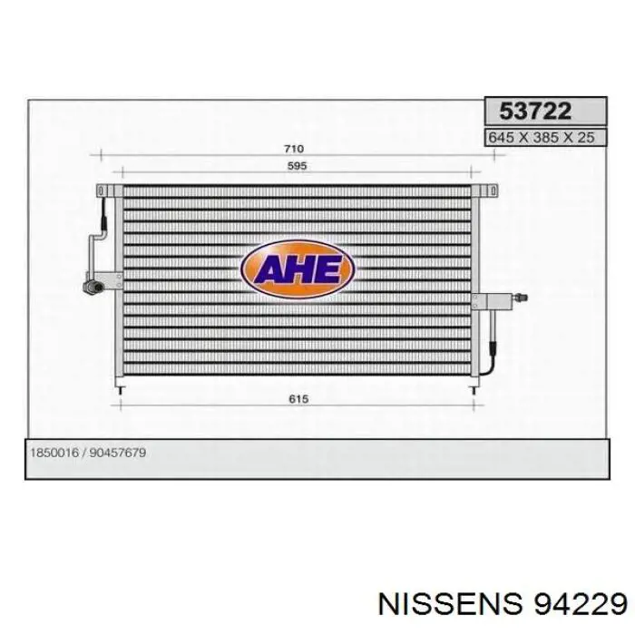 Compre 94229 Nissens Radiador de aparelho de ar condicionado