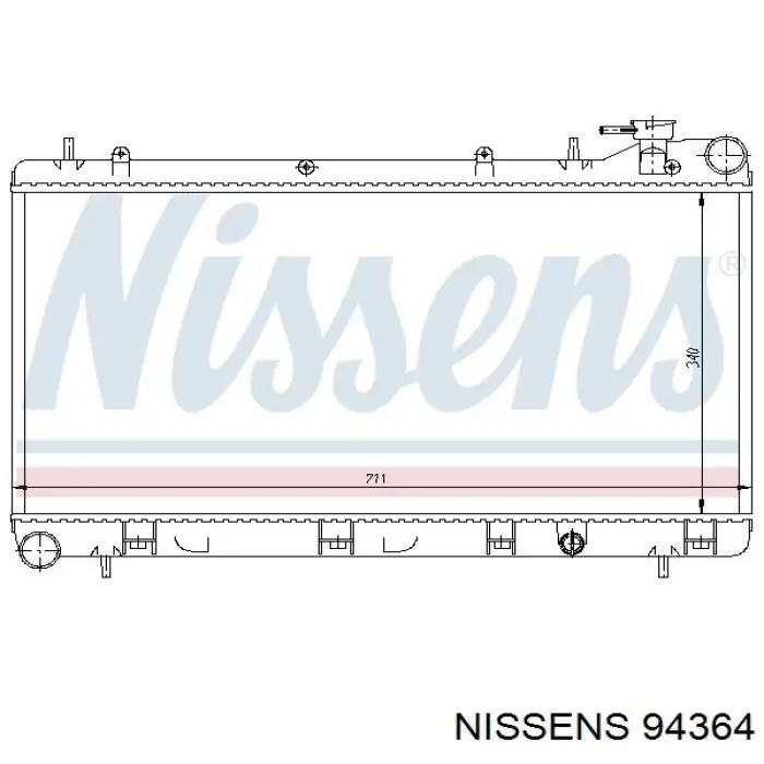 Radiador de aparelho de ar condicionado Nissens 94364 preço, a partir de 80,50 USD