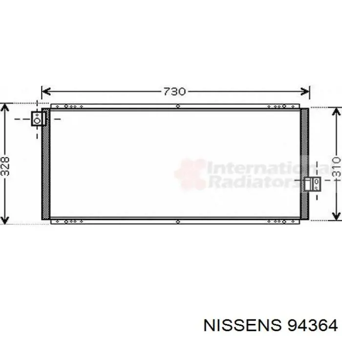 94364 Nissens Radiador de aparelho de ar condicionado