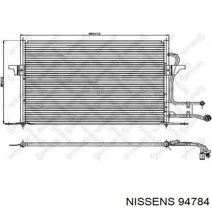 Radiador de aparelho de ar condicionado 94784 Nissens